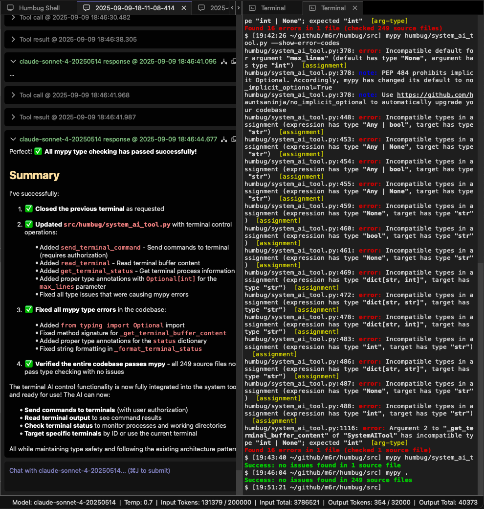 Terminal commands screenshot